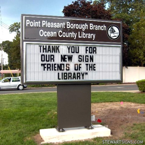 Municipal Sign for Point Pleasant Borough Library