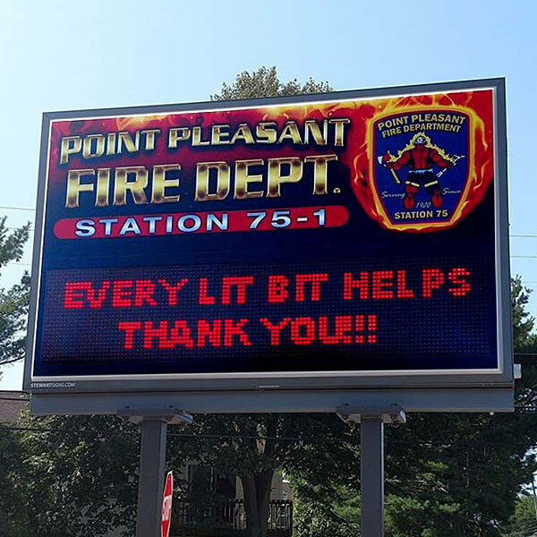 Municipal Sign for Point Pleasant Fire Department