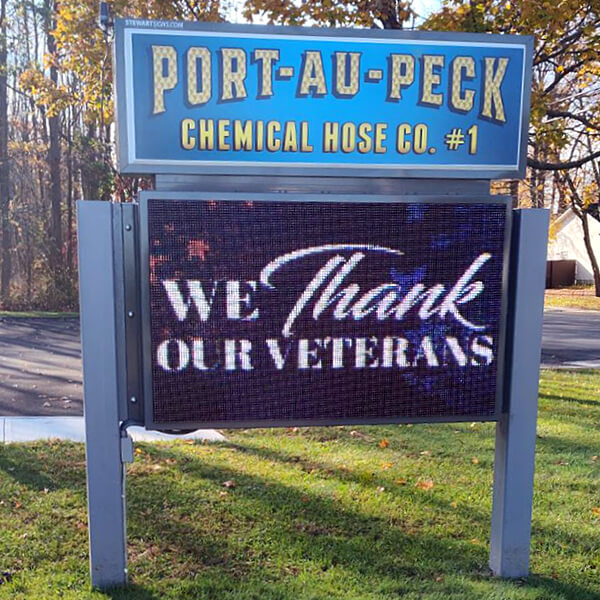 Municipal Sign for Port Au Peck Chemical Hose Co #1