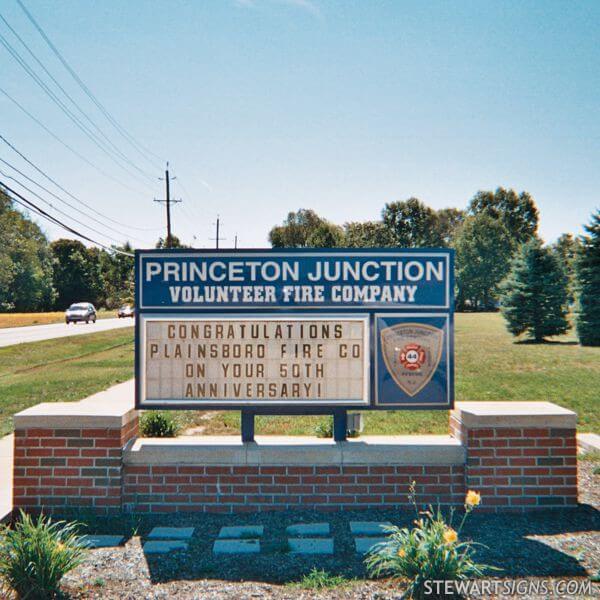 Municipal Sign for Princeton Junction Volunteer Fire Department
