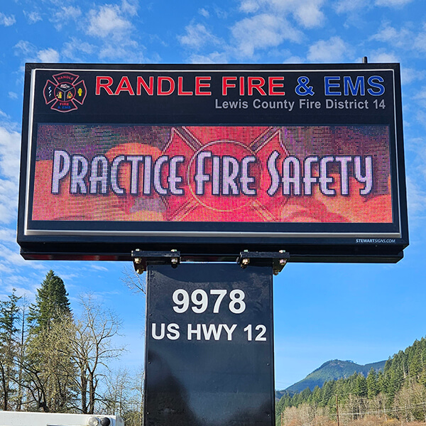 Municipal Sign for Lewis County Fire Protection District 14