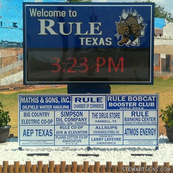 School Sign for Rule Independent School District