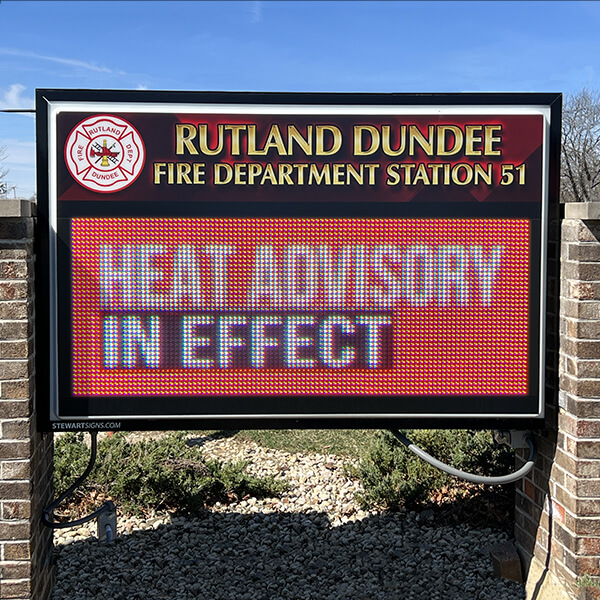Municipal Sign for Rutland Dundee Fire Protection District