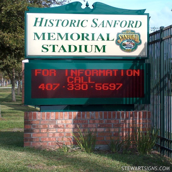 Municipal Sign for Historic Sanford Memorial Stadium