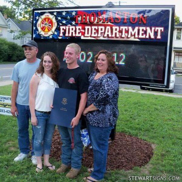 Municipal Sign for Thomaston Fire Department