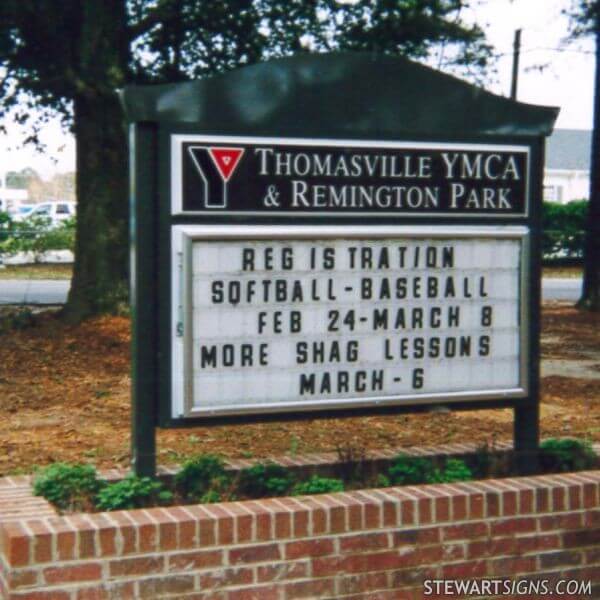 Municipal Sign for Y M C A of Thomasville
