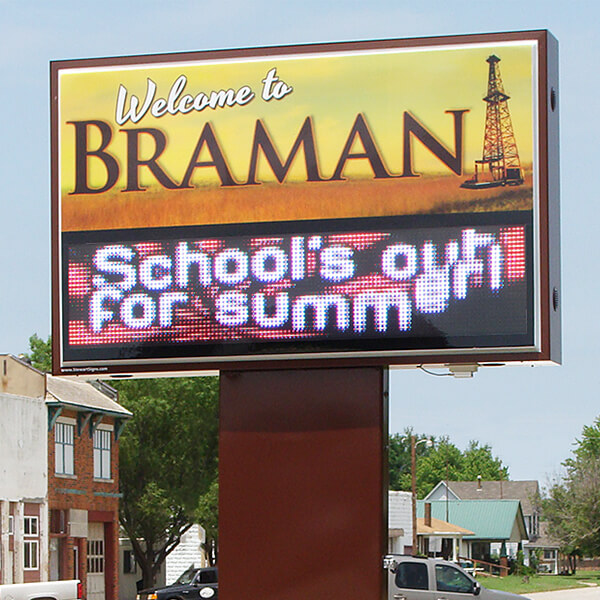 Municipal Sign for Town of Braman