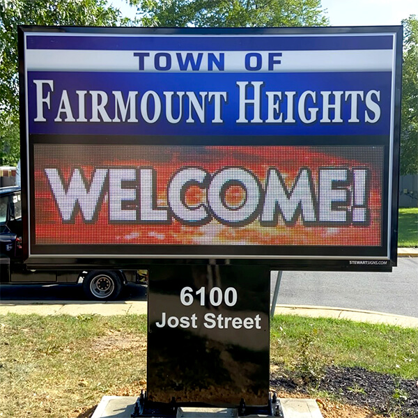 Municipal Sign for Town of Fairmount Heights