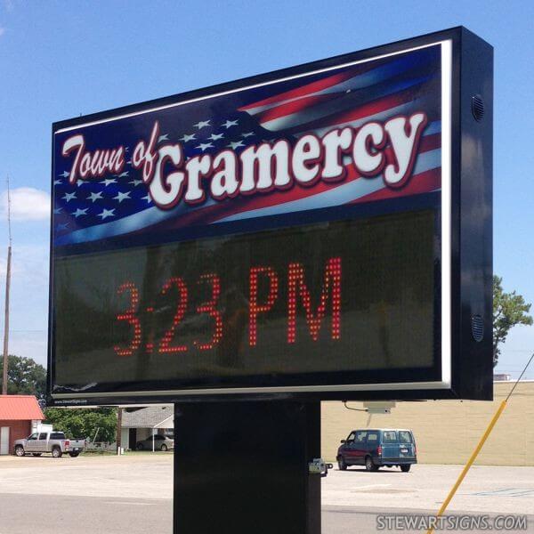 Municipal Sign for Town of Gramercy