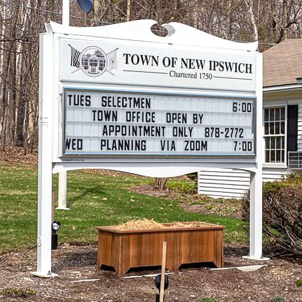 Municipal Sign for Town of New Ipswich