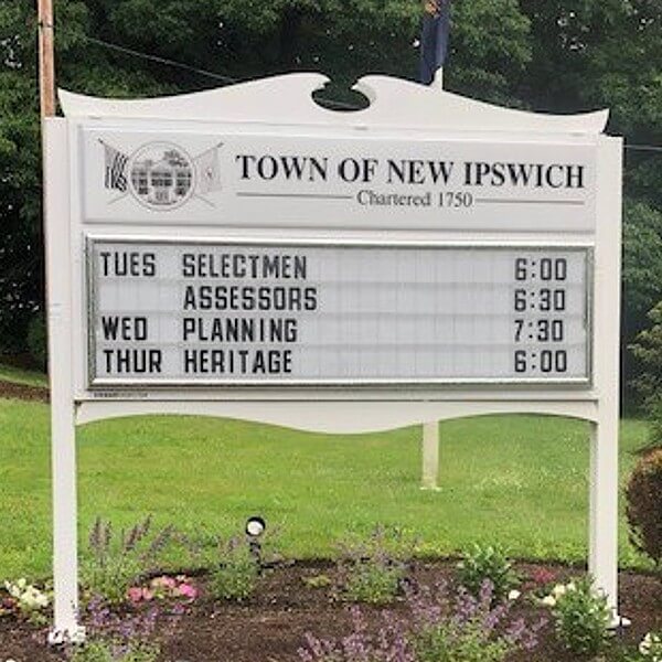Municipal Sign for Town Of New Ipswich New Ipswich, NH