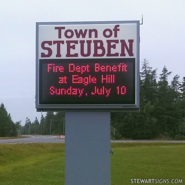 Municipal Sign for Town of Steuben