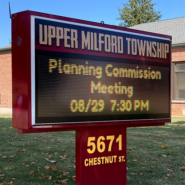 Municipal Sign for Upper Milford Township