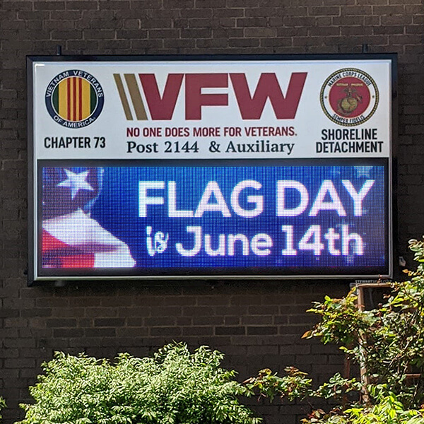 Civic Sign for VFW Post 2144