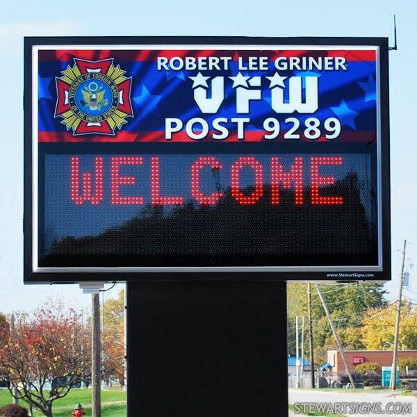 Civic Sign for VFW Post 9289