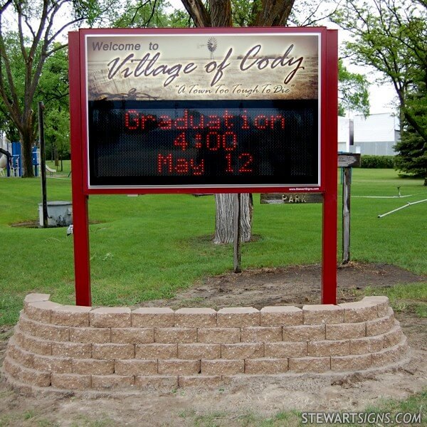 Municipal Sign for Village of Cody