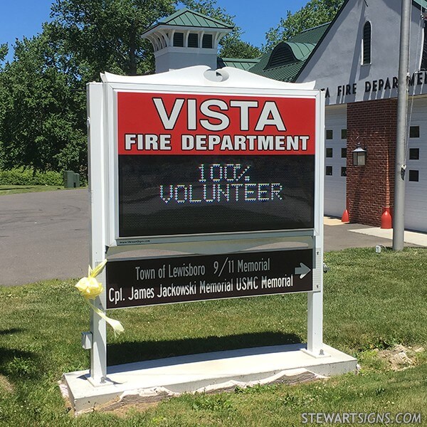 Municipal Sign for Vista Fire Department