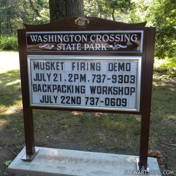 Municipal Sign for Washington Crossing State Park