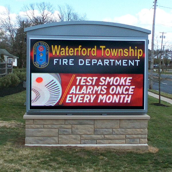 Municipal Sign for Waterford Township Fire Department