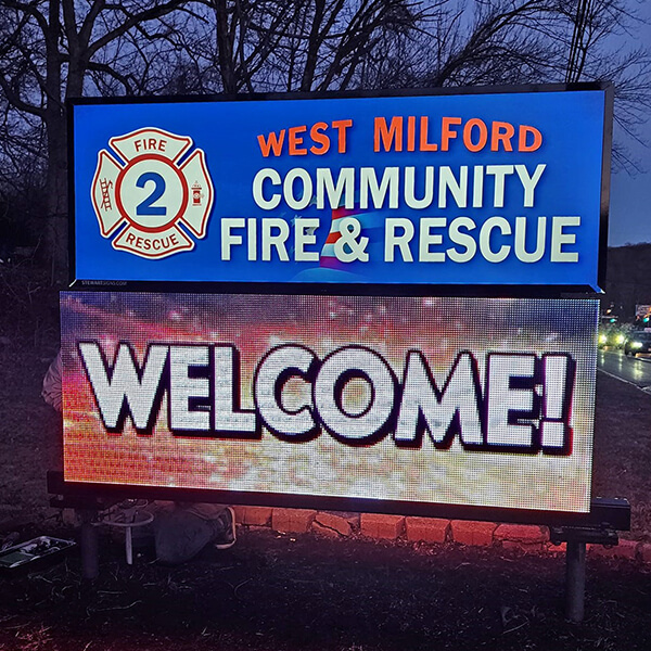 Municipal Sign for West Milford Fire Company 2