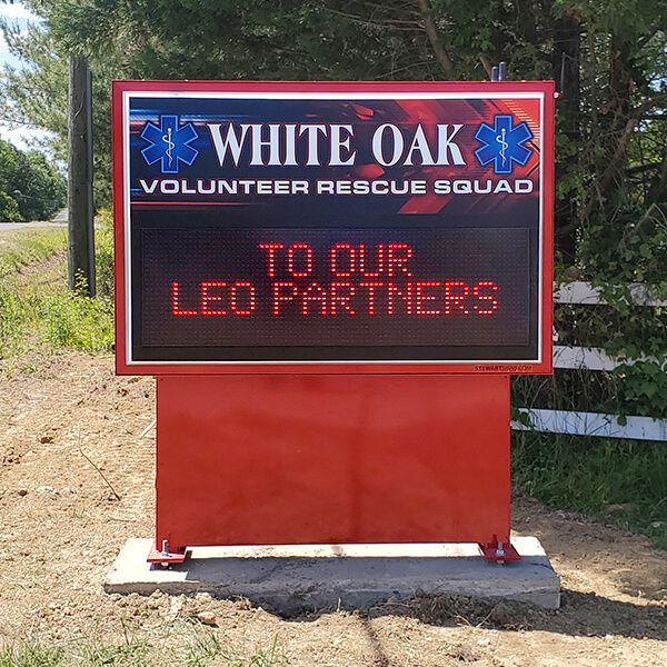 Municipal Sign for White Oak Volunteer Rescue Squad