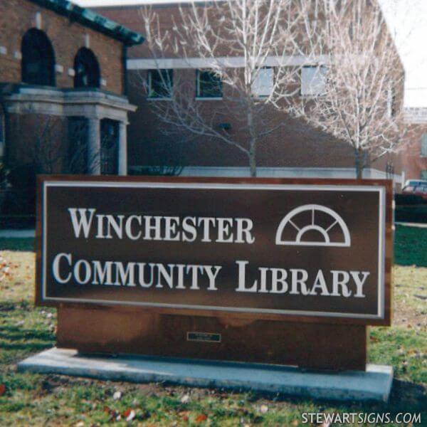 Municipal Sign for Winchester Community Library