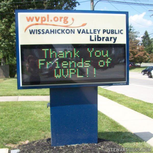 Municipal Sign for Wissahickon Valley Public Library