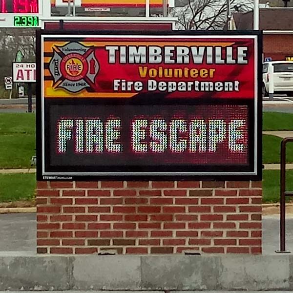 Municipal Sign for Timberville Volunteer Fire Department