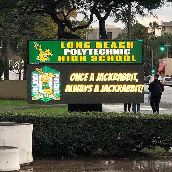School Sign for Long Beach Polytechnic High School