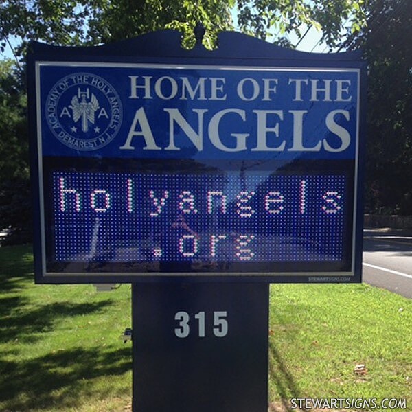 School Sign for Academy of the Holy Angels