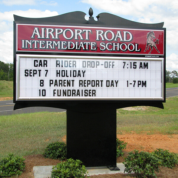 School Sign for Airport Road Intermediate School