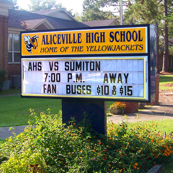 School Sign for Aliceville High School