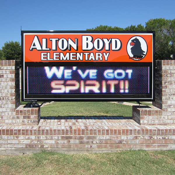 School Sign for Alton Boyd Elementary School