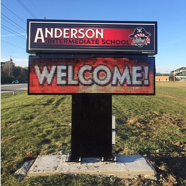School Sign for Anderson Intermediate School