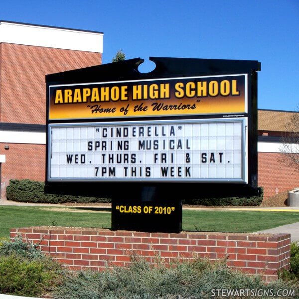 School Sign for Arapahoe High School