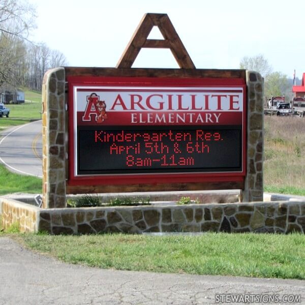 School Sign for Argillite Elementary