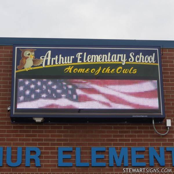 School Sign for Arthur Elementary School