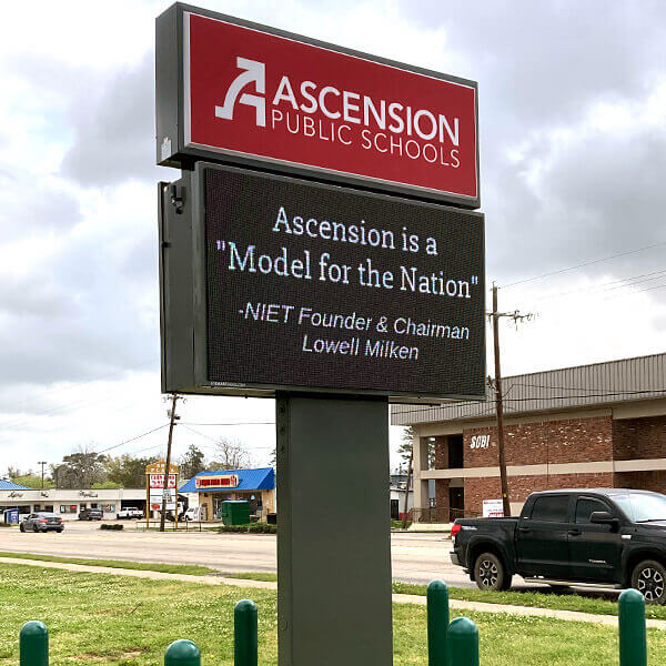 School Sign for Ascension Parish School District