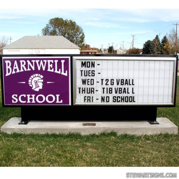 School Sign for Barnwell School
