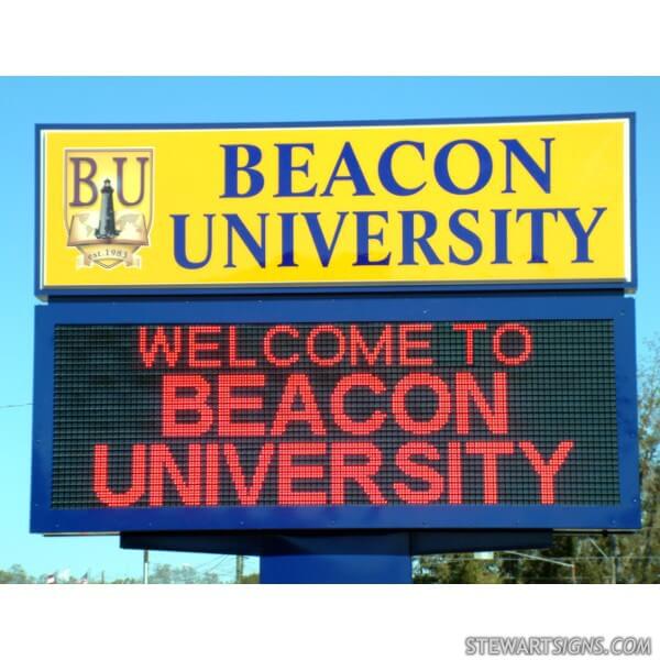 School Sign for Beacon University