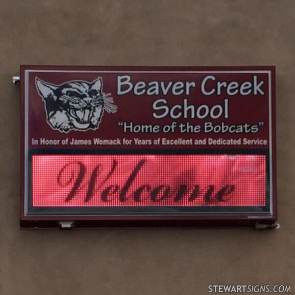 School Sign for Beaver Creek Elementary School District