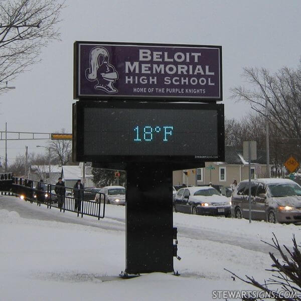 School Sign for Beloit Memorial High School