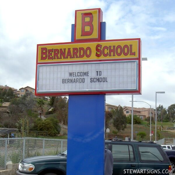 School Sign for Bernardo Elementary School