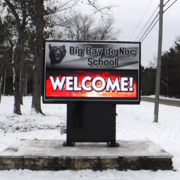 School Sign for Big Bay De Noc School