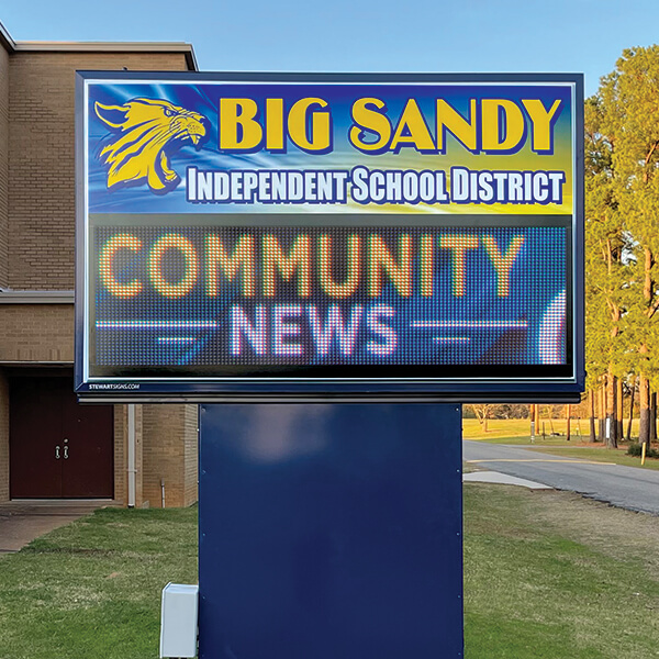 School Sign for Big Sandy High School