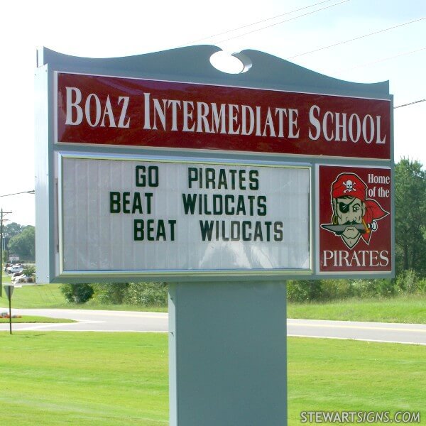 School Sign for Boaz Intermediate School