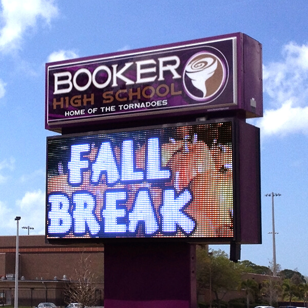 School Sign for Booker High School