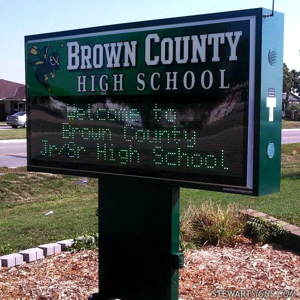 School Sign for Brown County High School