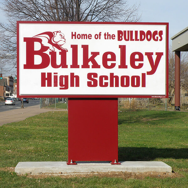 School Sign for Bulkeley High School