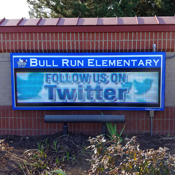 School Sign for Bull Run Elementary School